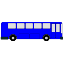 download Yellow Bus clipart image with 180 hue color