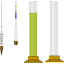 download Homebrewing Hydrometers And Cylinders clipart image with 45 hue color