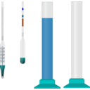 download Homebrewing Hydrometers And Cylinders clipart image with 180 hue color