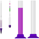 download Homebrewing Hydrometers And Cylinders clipart image with 270 hue color