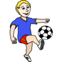 Soccer Playing Boy Coloured