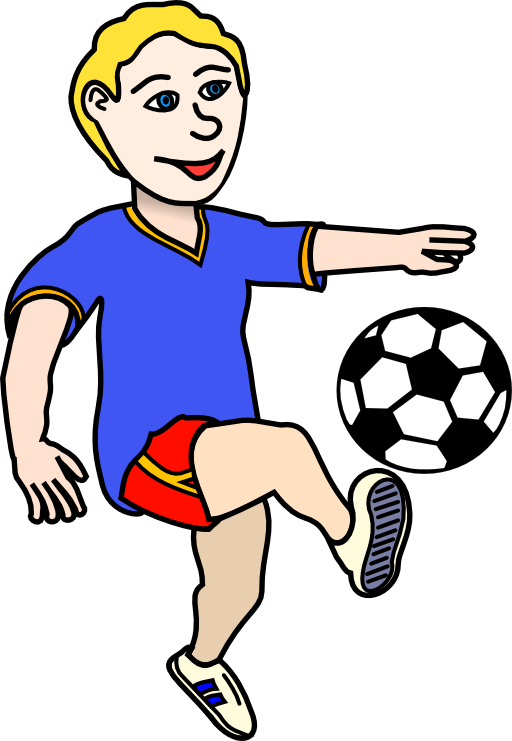 Soccer Playing Boy Coloured