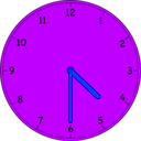 download Clock clipart image with 225 hue color