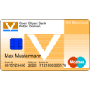 download Bankcard With Text clipart image with 180 hue color