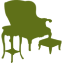download Armchair And Table clipart image with 225 hue color
