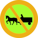download No Horse And Carts Sign clipart image with 45 hue color