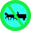 download No Horse And Carts Sign clipart image with 135 hue color