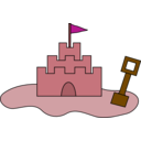 download Sand Castle clipart image with 315 hue color