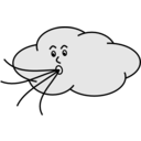 download Wind Blowing Cloud clipart image with 45 hue color