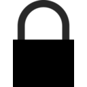 download Padlock Silhouette A J 01 clipart image with 0 hue color