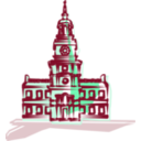 download Independence Hall clipart image with 90 hue color