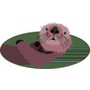 download Sea Otter clipart image with 315 hue color