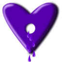 download Bloody Heart clipart image with 270 hue color
