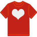 download Red T Shirt clipart image with 0 hue color