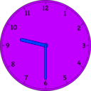 download Clock clipart image with 225 hue color