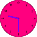 download Clock clipart image with 270 hue color