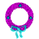 download Christmas Wreath clipart image with 180 hue color