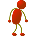 download Stickman 09 clipart image with 180 hue color
