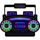 download Mini Boom Box clipart image with 45 hue color