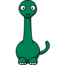 download Cartoon Brontosaurus clipart image with 90 hue color