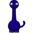 download Cartoon Brontosaurus clipart image with 180 hue color