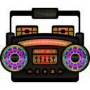 download Mini Boom Box clipart image with 180 hue color