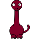 download Cartoon Brontosaurus clipart image with 270 hue color