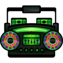 download Mini Boom Box clipart image with 270 hue color