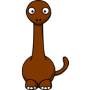 download Cartoon Brontosaurus clipart image with 315 hue color
