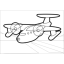 download Red Plane clipart image with 225 hue color