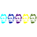 download Rainbow Lincoln clipart image with 180 hue color