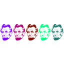 download Rainbow Lincoln clipart image with 270 hue color