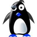 download Tux clipart image with 180 hue color