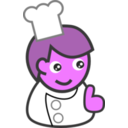 download People Cook clipart image with 270 hue color