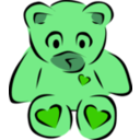 download Teddy Bear With Hearts clipart image with 90 hue color