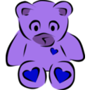 download Teddy Bear With Hearts clipart image with 225 hue color