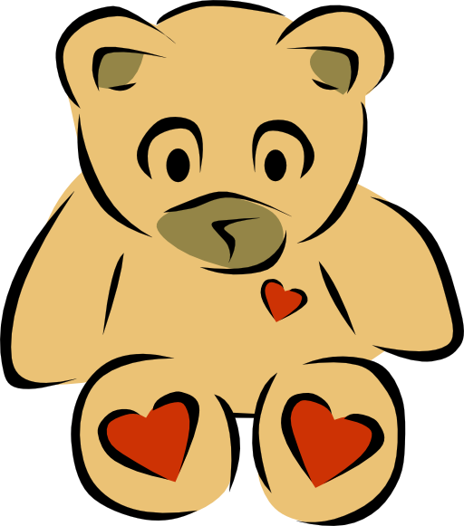 Teddy Bear With Hearts