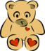 Teddy Bear With Hearts