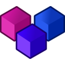 download Cubes clipart image with 225 hue color
