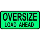 download Caution Oversized Load Ahead clipart image with 90 hue color