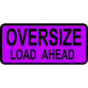 download Caution Oversized Load Ahead clipart image with 225 hue color