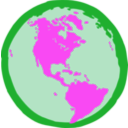 download Earth clipart image with 270 hue color
