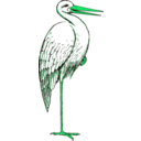 download Stork clipart image with 135 hue color
