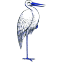 download Stork clipart image with 225 hue color