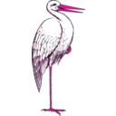 download Stork clipart image with 315 hue color
