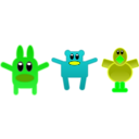 download Not So Flat Cuties clipart image with 90 hue color