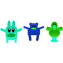 download Not So Flat Cuties clipart image with 135 hue color