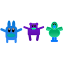 download Not So Flat Cuties clipart image with 180 hue color