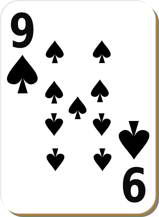 White Deck 9 Of Spades