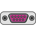 download Serial Db9 Female clipart image with 90 hue color
